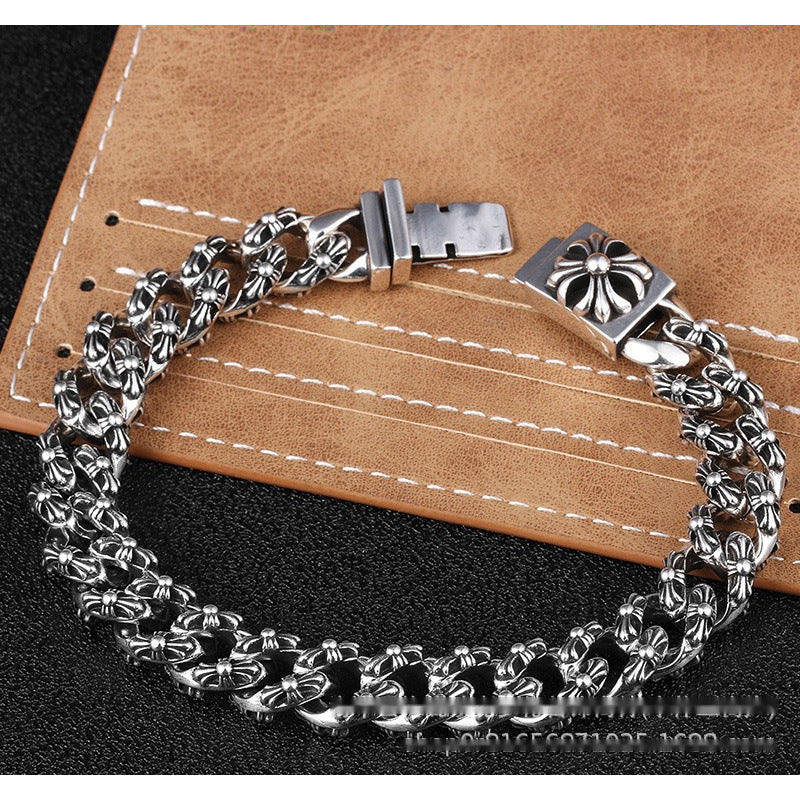 Cross flower dice bracelet jewelry