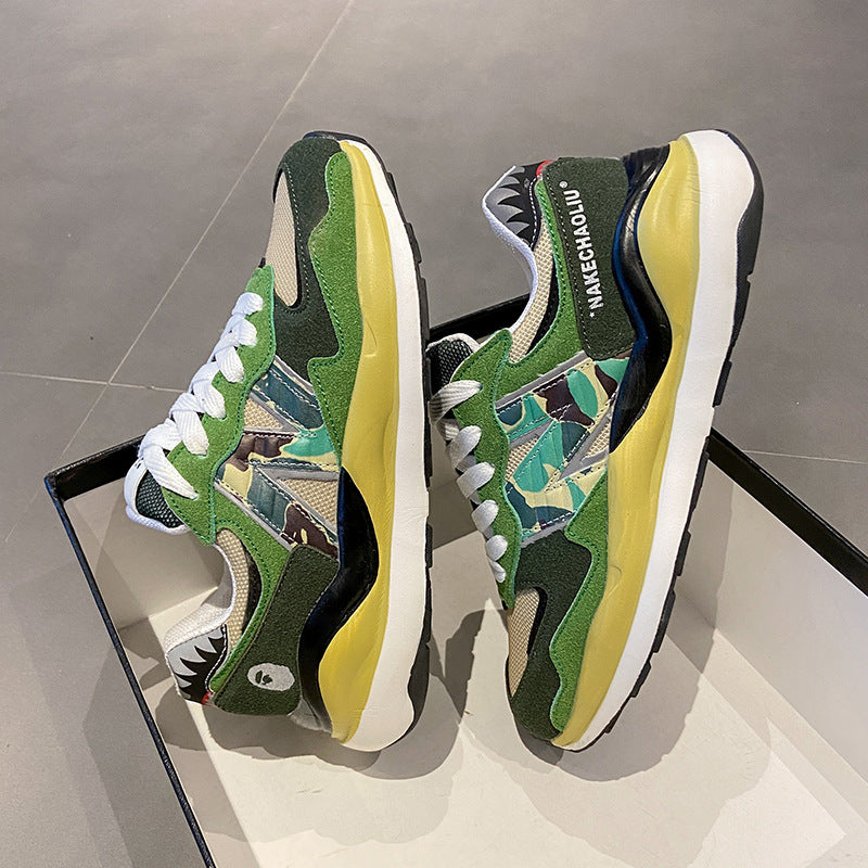 Ape Shark Reflective Retro Ancestor Grey NB5740 Camouflage N-Word Shoes Unisex Dad Shoes Casual Sports Shoes Trendy