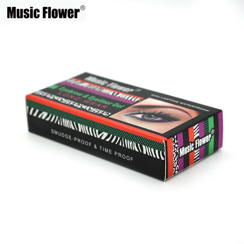 Palette de maquillage Music Flower Brand : gel eyeliner et poudre à sourcils, waterproof, longue tenue, sans bavure, pour sublimer les sourcils