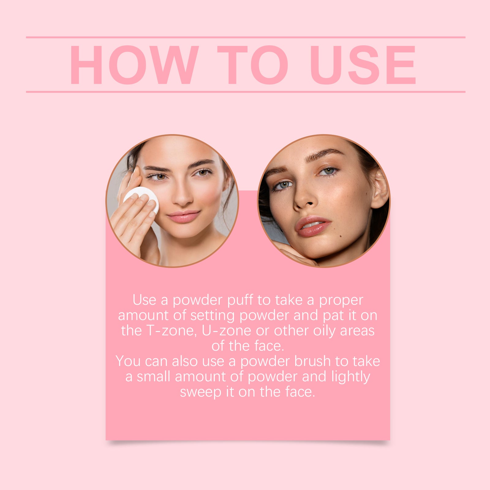 Eelhope Setting Powder With Brush (Orange) Has A Natural, Light, Fine, Breathable And Snagging Effect. It Is Suitable For Both Dry And Wet Use And Can Last For A Long Time Without Fading