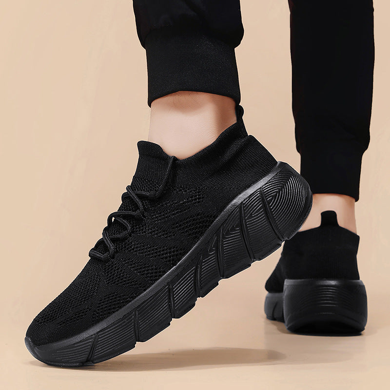 Cross-border New Socks Shoes for Men and Women, Casual Couple Shoes, Thick Sole Student Fashion All-Match Flyknit Sports Shoes for Men