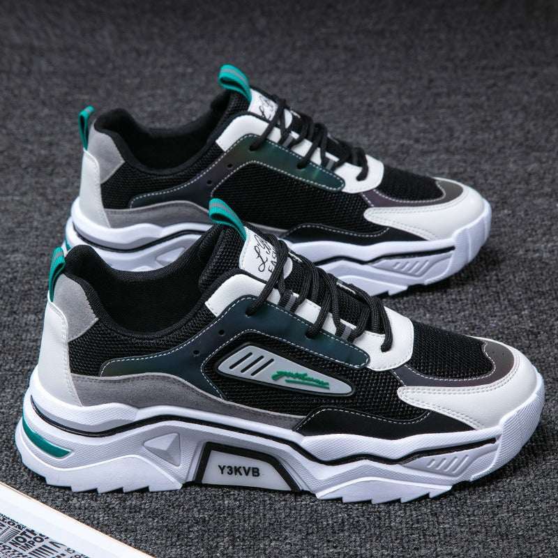 Summer breathable and versatile mesh sports and leisure shoes for teenagers, height increasing dad, ins trendy shoes
