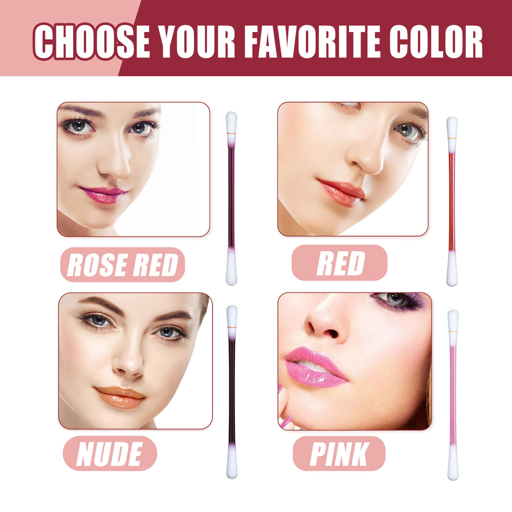EELHOE Cotton Swab Lipstick, Portable Cigarette Case Lipstick Dye Lip Liquid Lip Gloss Lip Glaze Non-Stick Cup Moisture Lasting