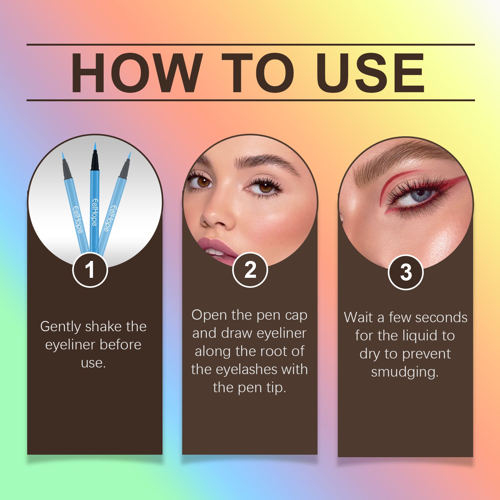 Eelhope Party Neon Liquid Eyeliner (Orange-Red) Is Smooth, Flowing, Long-Lasting And Easy To Apply, Making It Perfect For Party Party Eye Makeup