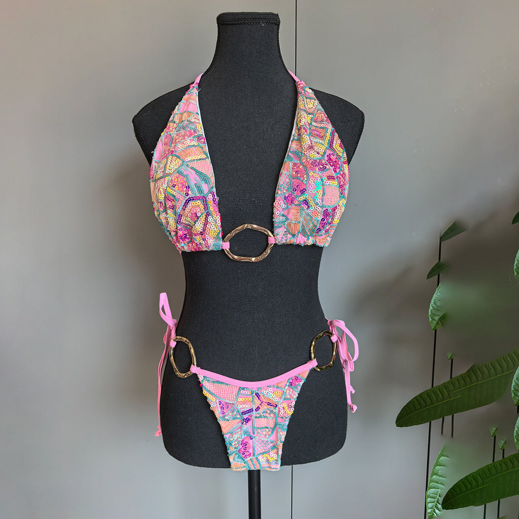 Style Sexy Swimsuit with Sequins for Women