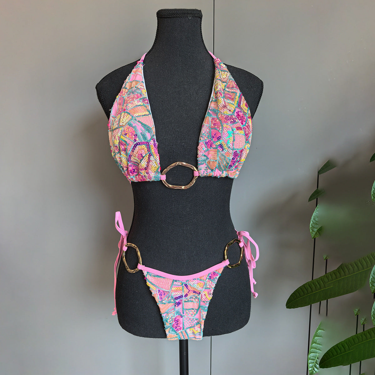 Style Sexy Swimsuit with Sequins for Women