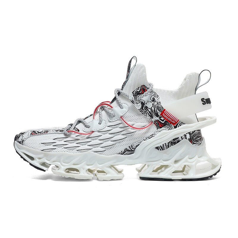 New Men's Shoes Summer Breathable Flyknit Sneakers Youth Blade Running Large Size Trendy Shoes