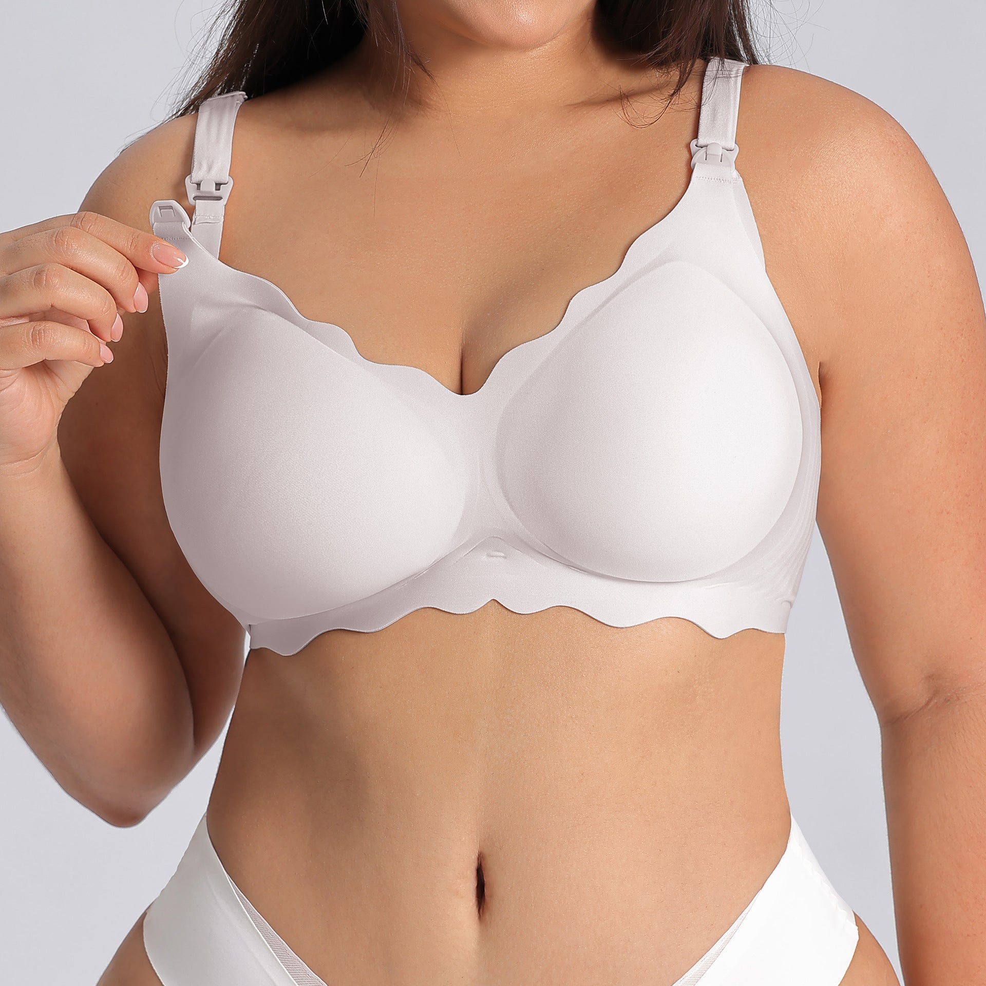 Wire-Free Side Support Lifting Underwire-Free Gel Seamless Nursing Underwear Customized