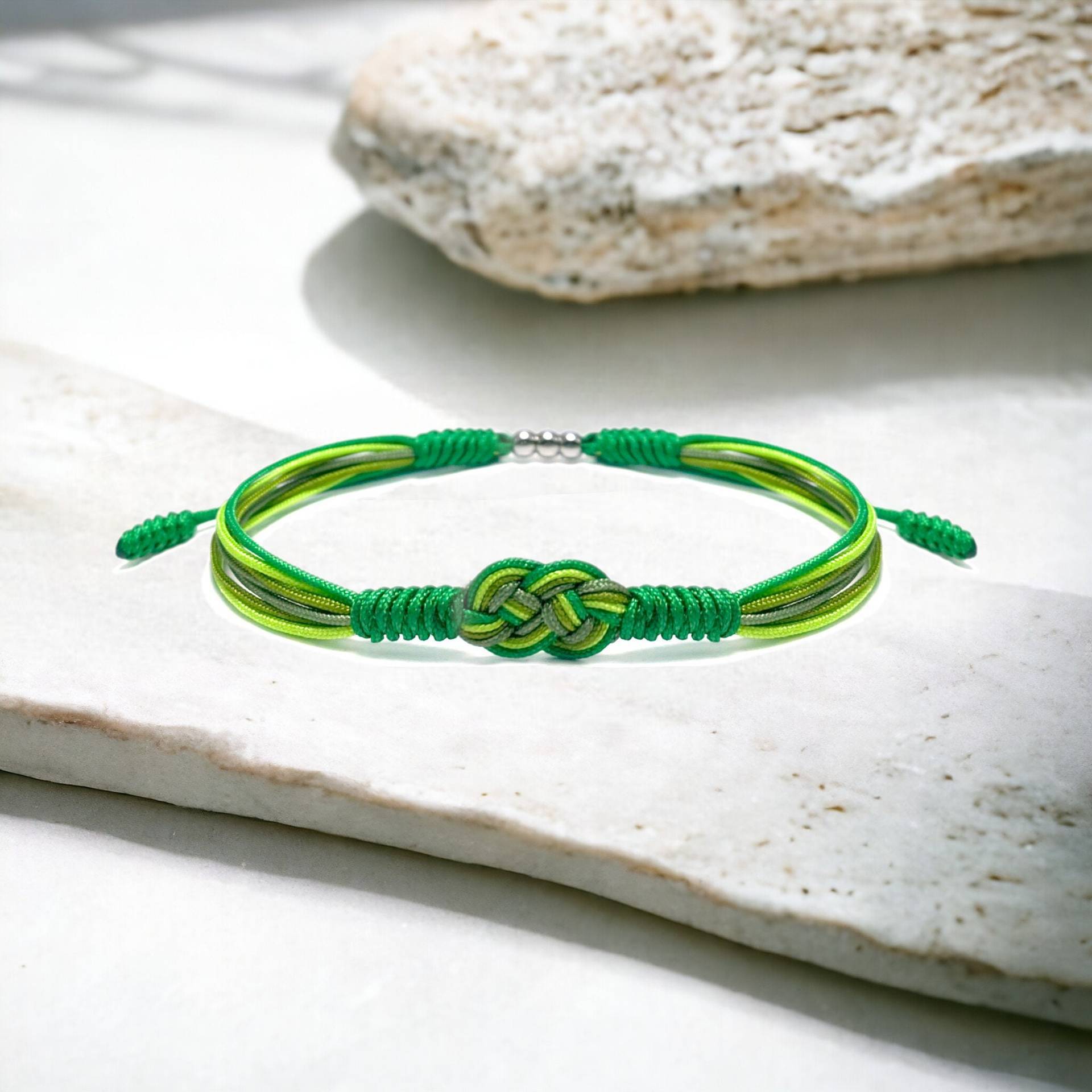 Colorful Braided Friendship Bracelet with Palestinian Flag Colors, Woven Flag-Colored Knot Bracelet