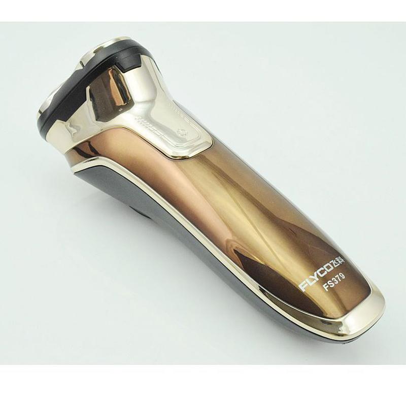 Rasoir électrique portable Flyco FS379 avec tête flottante 3D, rechargeable et lavable, lumière LED et charge rapide 