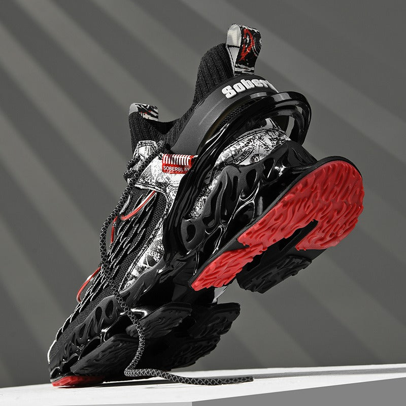 New Men's Shoes Summer Breathable Flyknit Sneakers Youth Blade Running Large Size Trendy Shoes