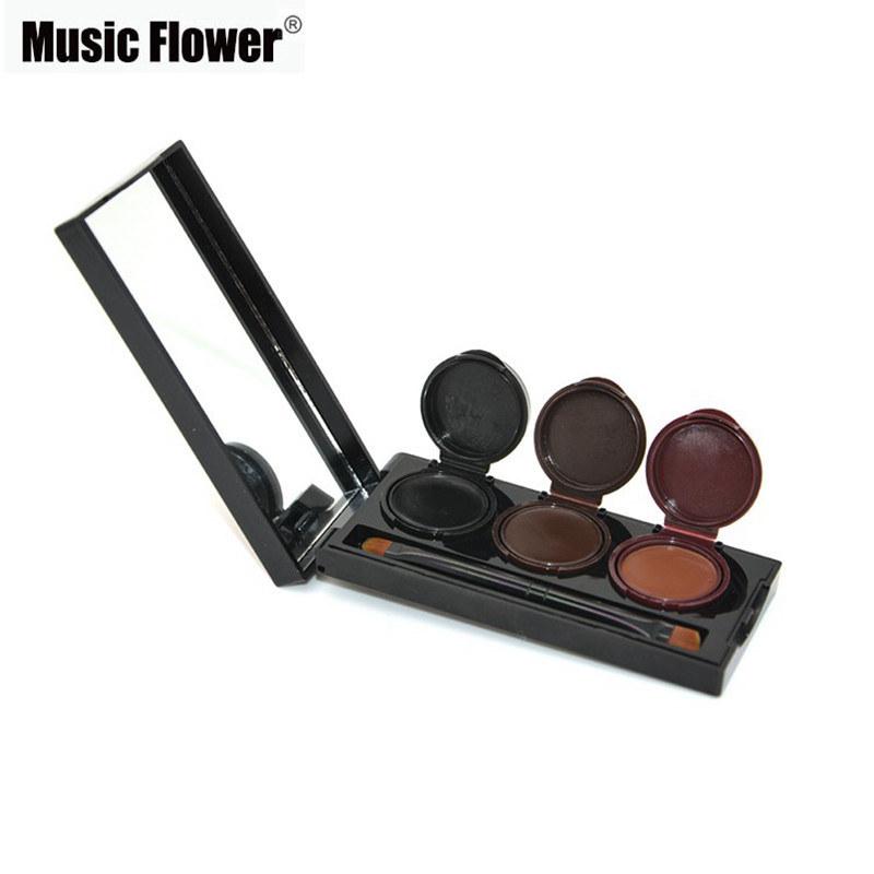 Palette de maquillage Music Flower Brand : gel eyeliner et poudre à sourcils, waterproof, longue tenue, sans bavure, pour sublimer les sourcils