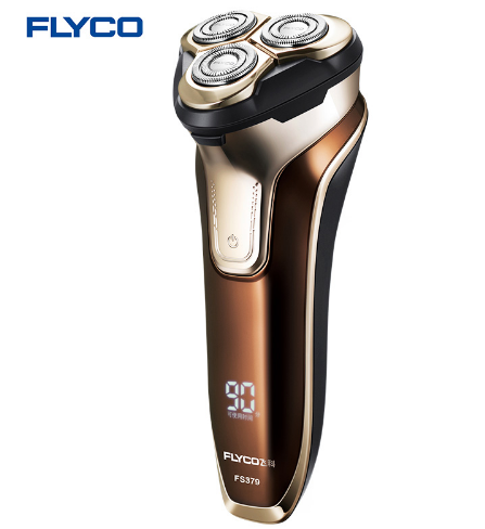 Rasoir électrique portable Flyco FS379 avec tête flottante 3D, rechargeable et lavable, lumière LED et charge rapide 