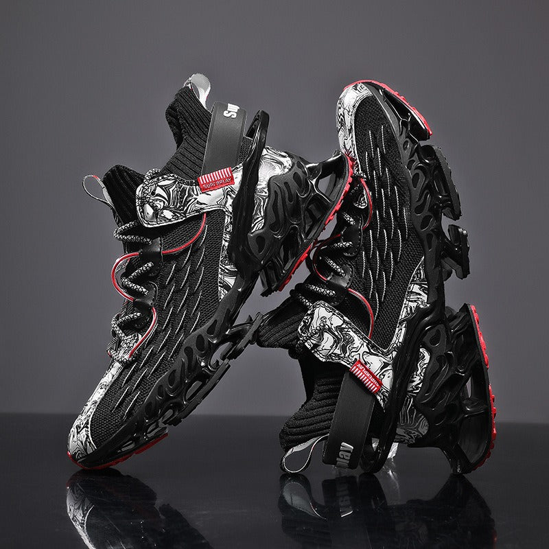 New Men's Shoes Summer Breathable Flyknit Sneakers Youth Blade Running Large Size Trendy Shoes