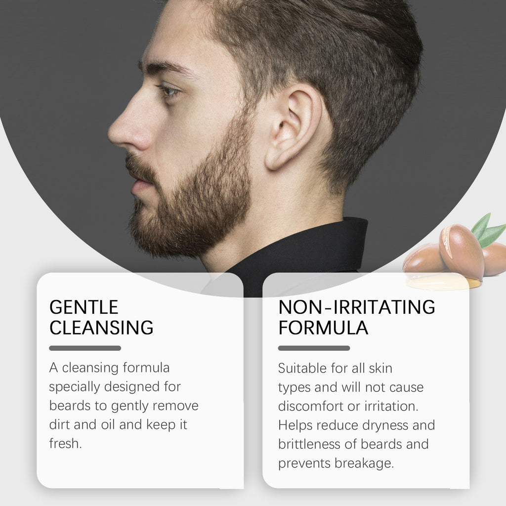 Shampoing pour barbe East Moon pour hommes : nettoie, hydrate et adoucit les poils du visage pour un rasage doux et net.