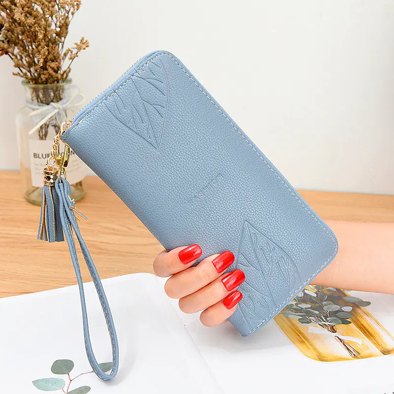Ladies Long Multifunctional Leather Wallet