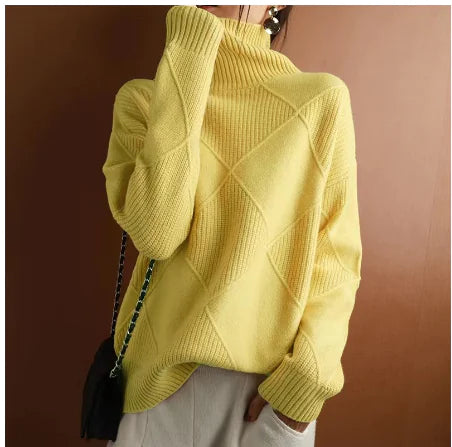New Women's Turtleneck Loose Knit Sweater Top