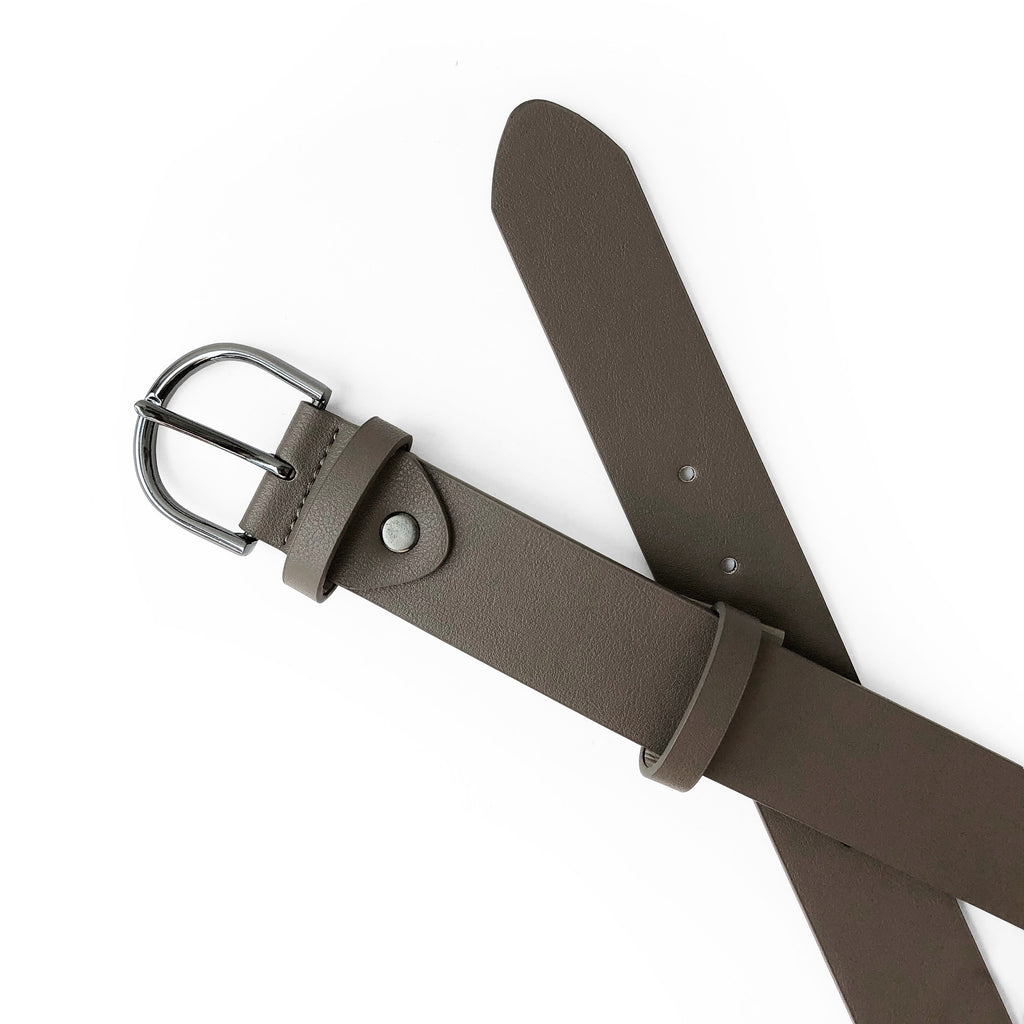 Ladies Belt with Rounded Gunmetal Buckle