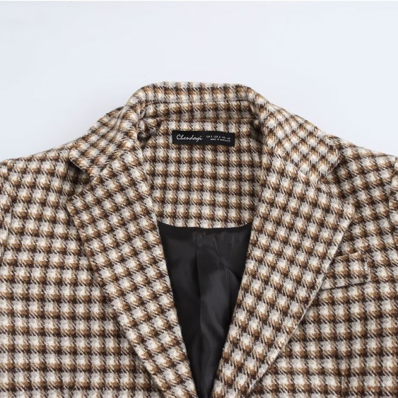 Retro Plaid Wool Look Coat – 25 Edition