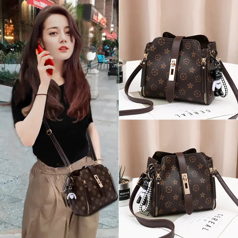 Crocodile Pattern Women's Crossbody Bag - New Korean Style