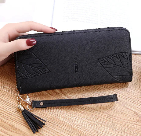 Ladies Long Multifunctional Leather Wallet