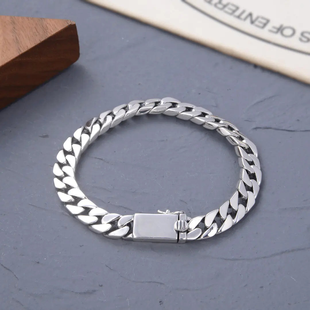 S925 Silver Glossy Simple Personalized Bracelet for All