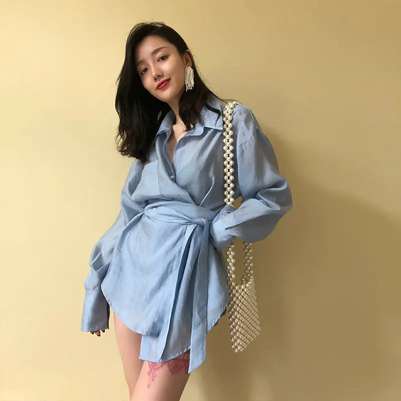 Off-Shoulder Shirt with Exposed Collarbone Design