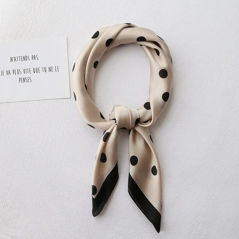 Korean Polka Dot Scarf for Professional Women