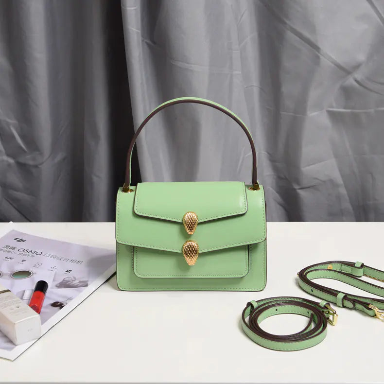 2020 Fashion Leather Snake Head Chain Handbag