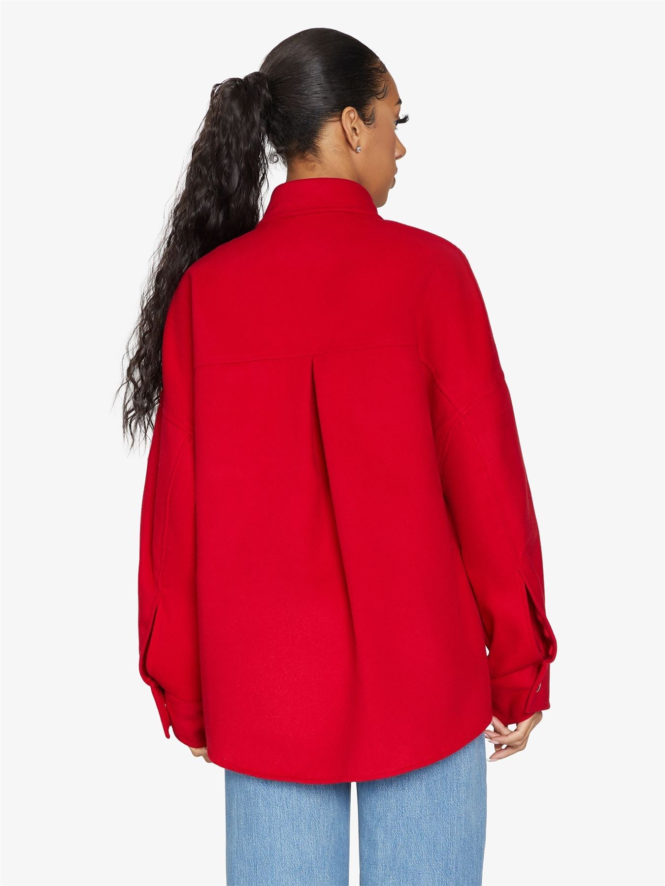 Chaqueta con bolsillo de parche de gran tamaño