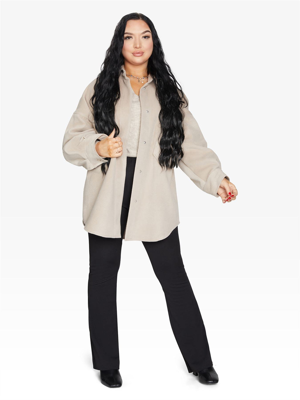 Chaqueta con bolsillo de parche de gran tamaño