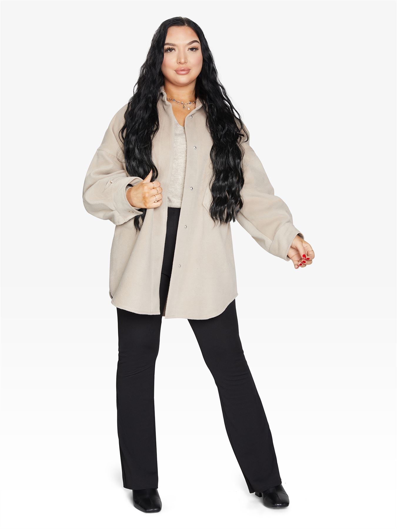 Chaqueta con bolsillo de parche de gran tamaño