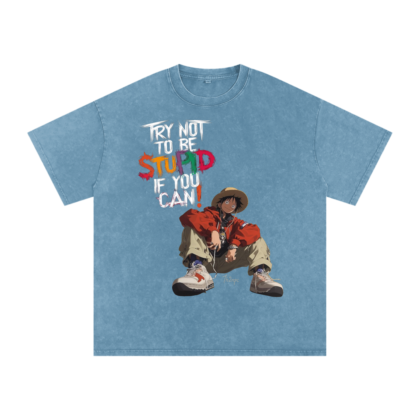 Snow Washed Oversized Cotton T-Shirt