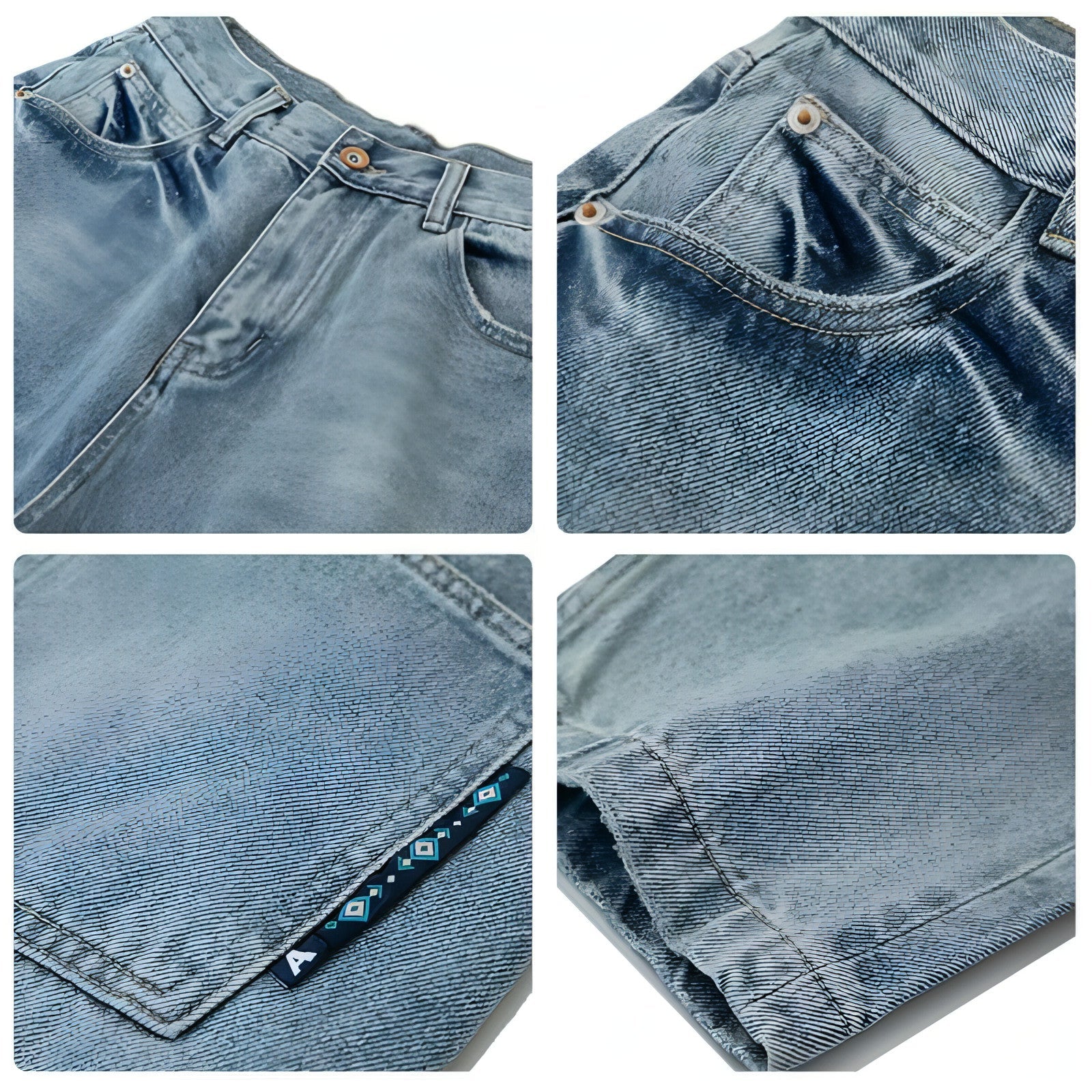 UrbanFade™ Retro Distressed Washed Jeans