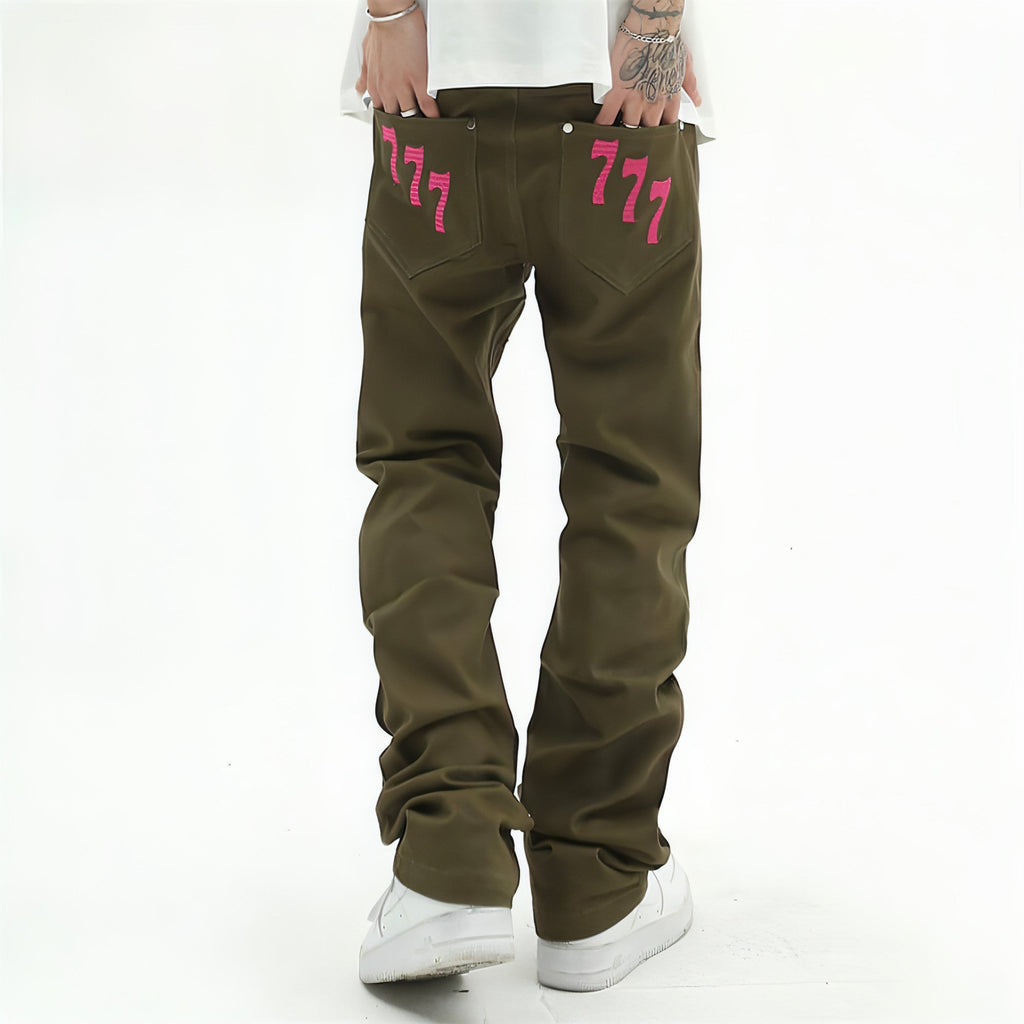 UrbanEdge™ – Embroidered Streetwear Jeans for Men