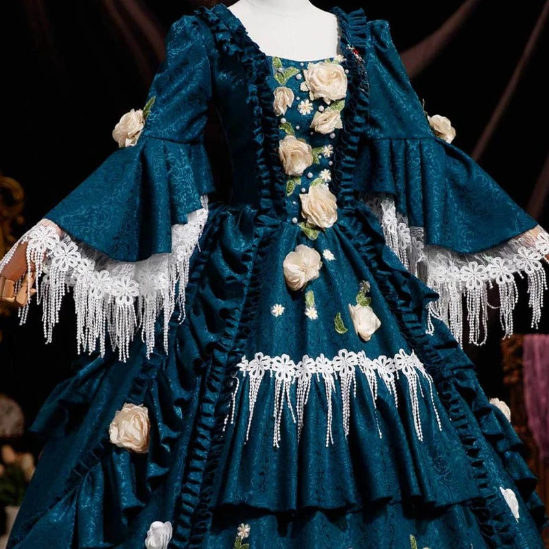 Vestido de gala estilo victoriano británico con temperamento de lujo, estilo princesa del bosque, corte francés, celebridades, banquetes, reuniones anuales 