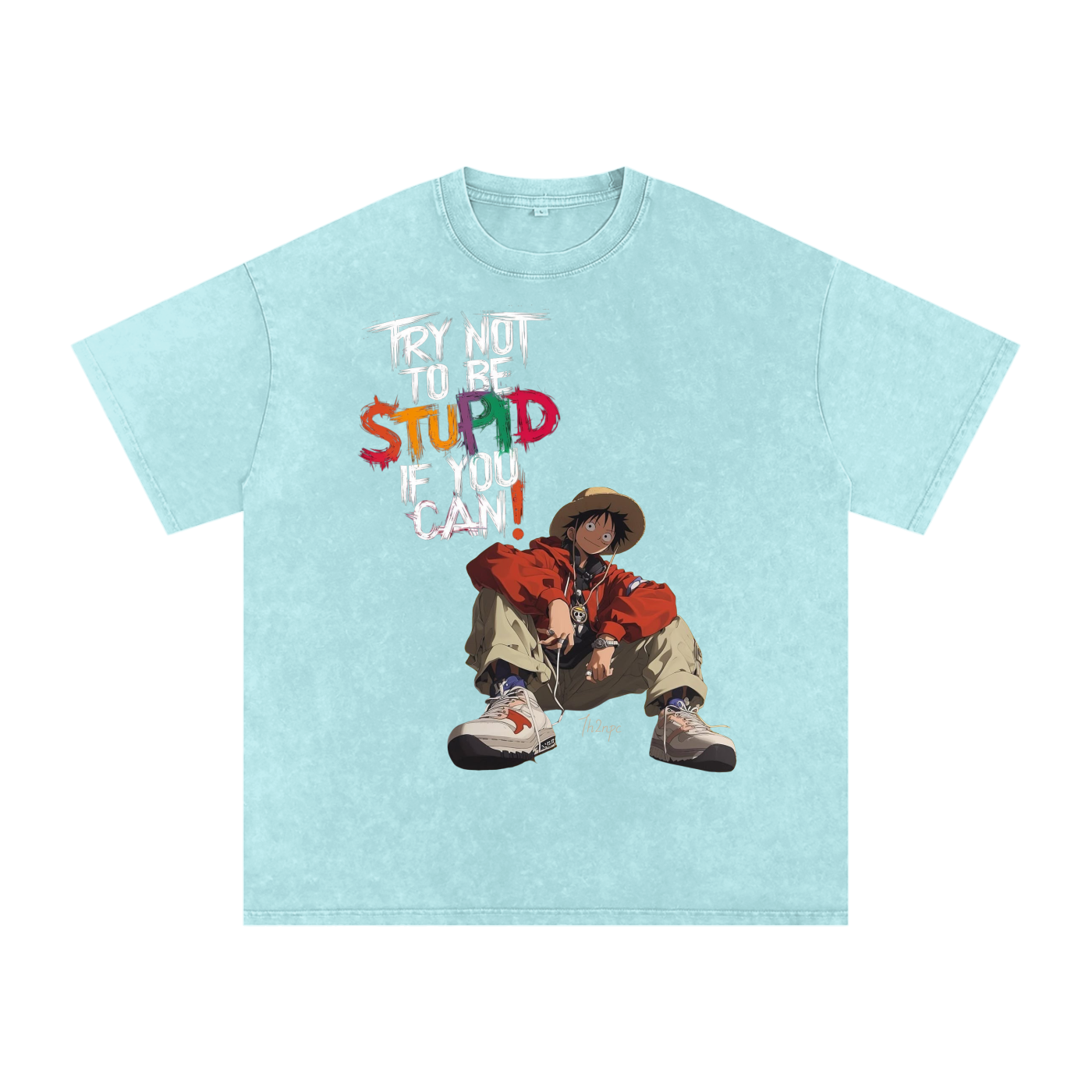 Snow Washed Oversized Cotton T-Shirt