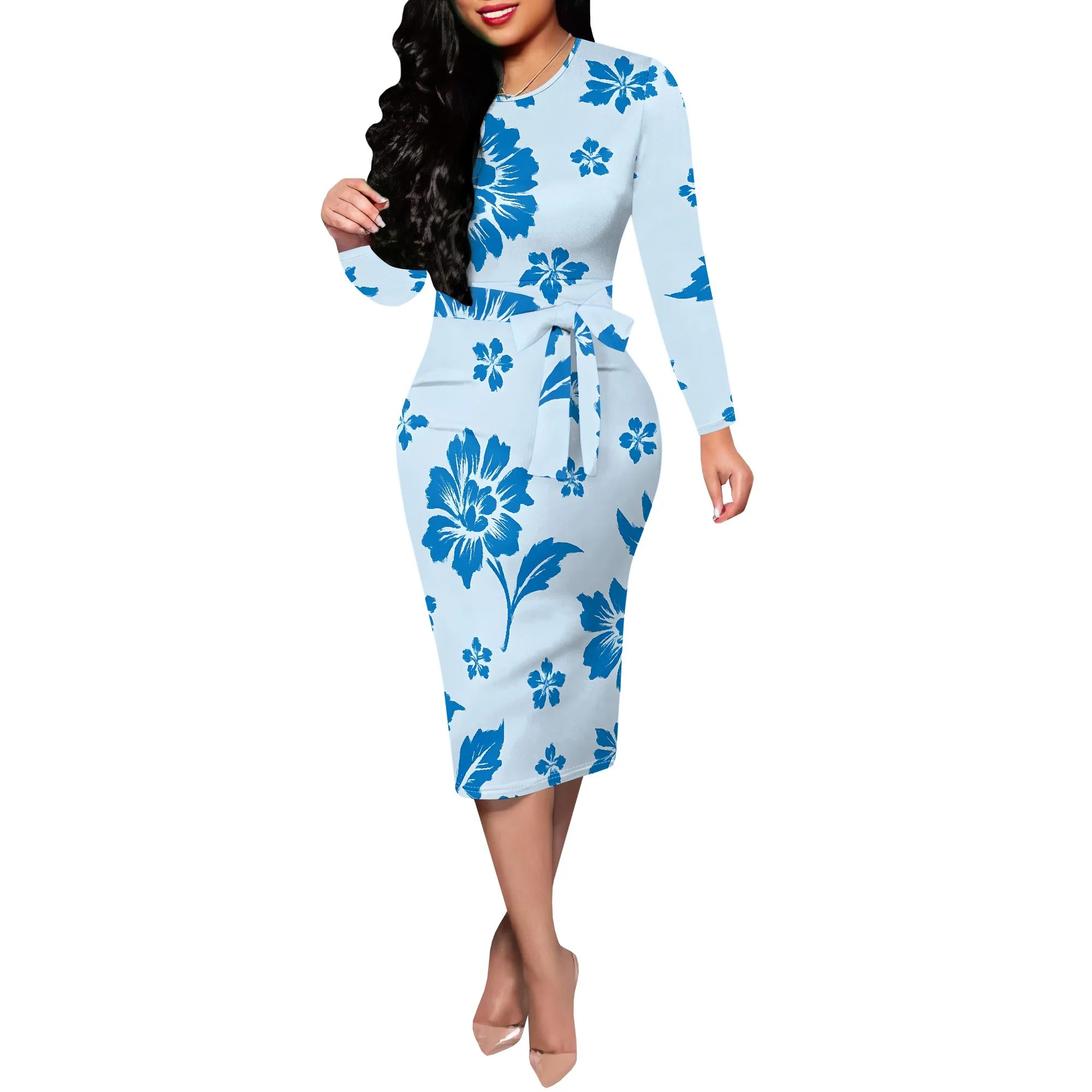Women's Formal Church Dresses Elegant Midi Dress Office Pencil Dress for Work Funeral Cocktail Dresses