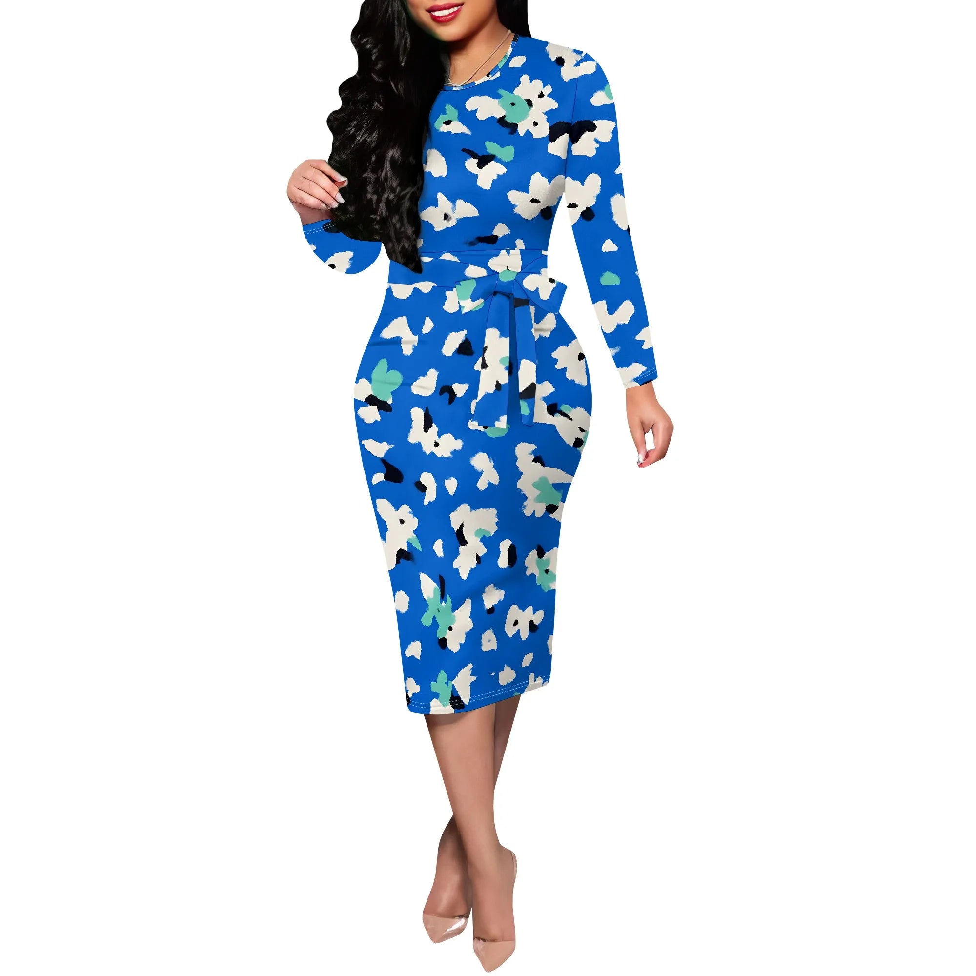 Women's Formal Church Dresses Elegant Midi Dress Office Pencil Dress for Work Funeral Cocktail Dresses