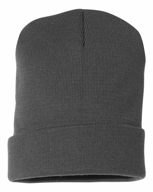 Bayside - Headwear - Winter, USA-Made 12" Knit Cuffed Beanie