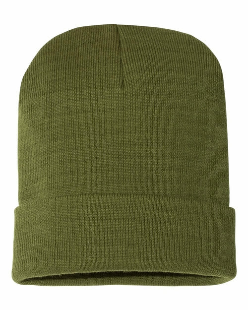 Bayside - Headwear - Winter, USA-Made 12" Knit Cuffed Beanie