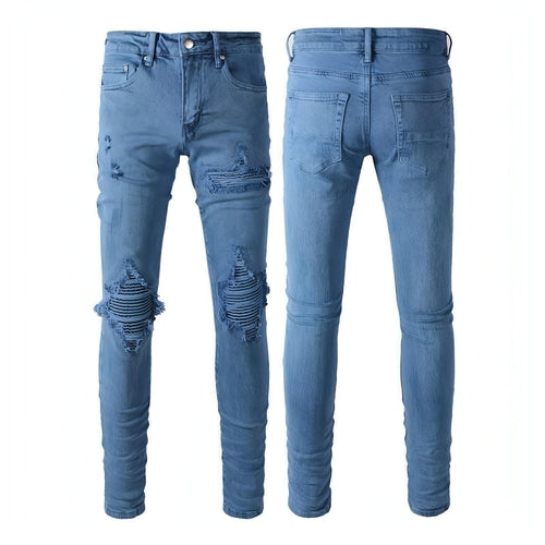 UrbanRift™ – Distressed Mid-Waist Street Jeans