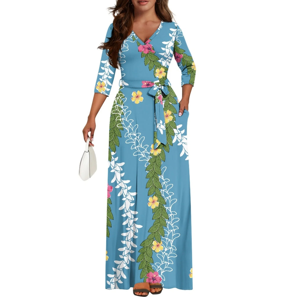 Hawaii Festival Celebration Puakenikeni Lei Dress 2025 | Premium Custom POD Service | Resort Bestseller Island Style