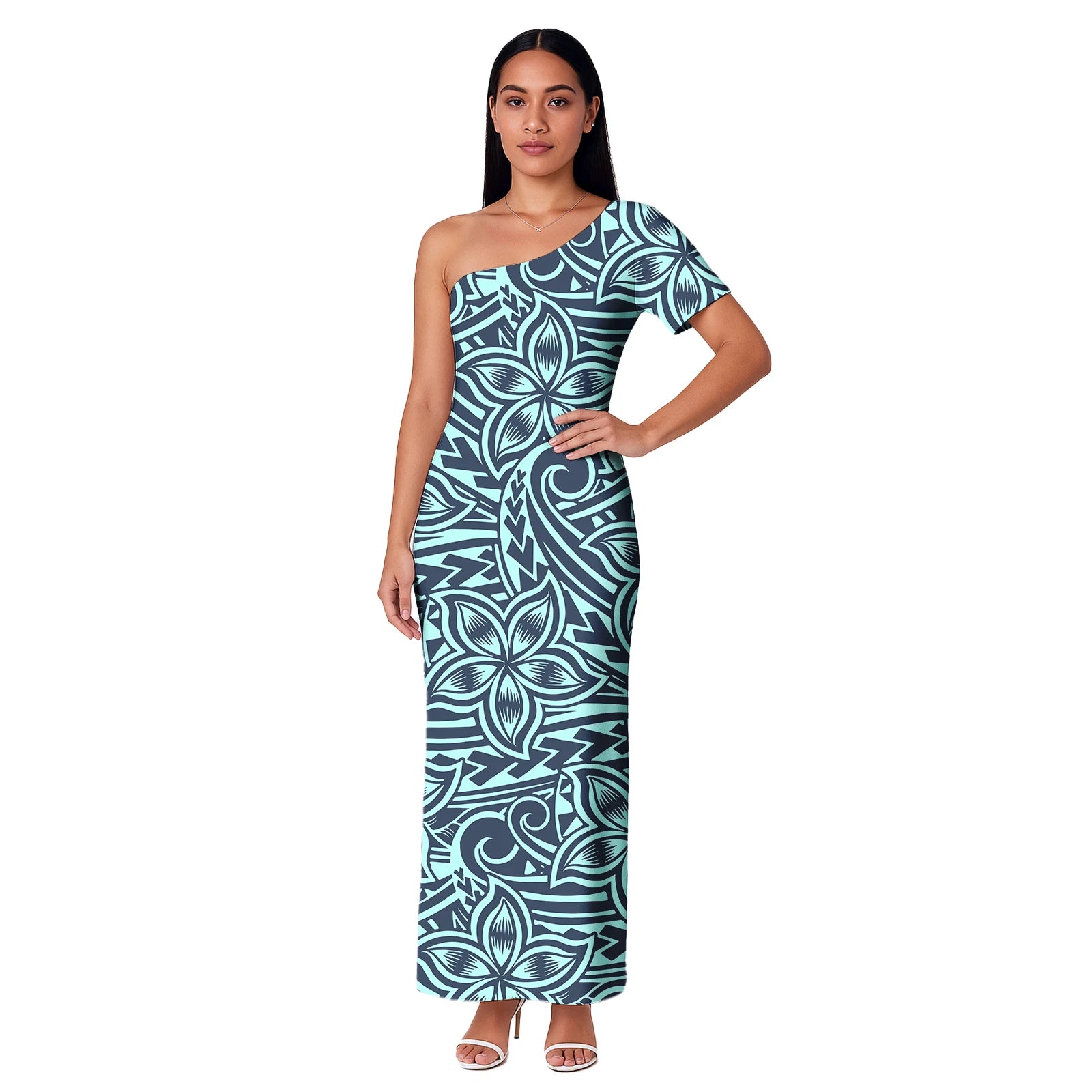 Ladies Dresses Polynesian Tribal Designs Sexy Hawaiian Tropical Printed Casual Dress New Plus Size Gowns Women