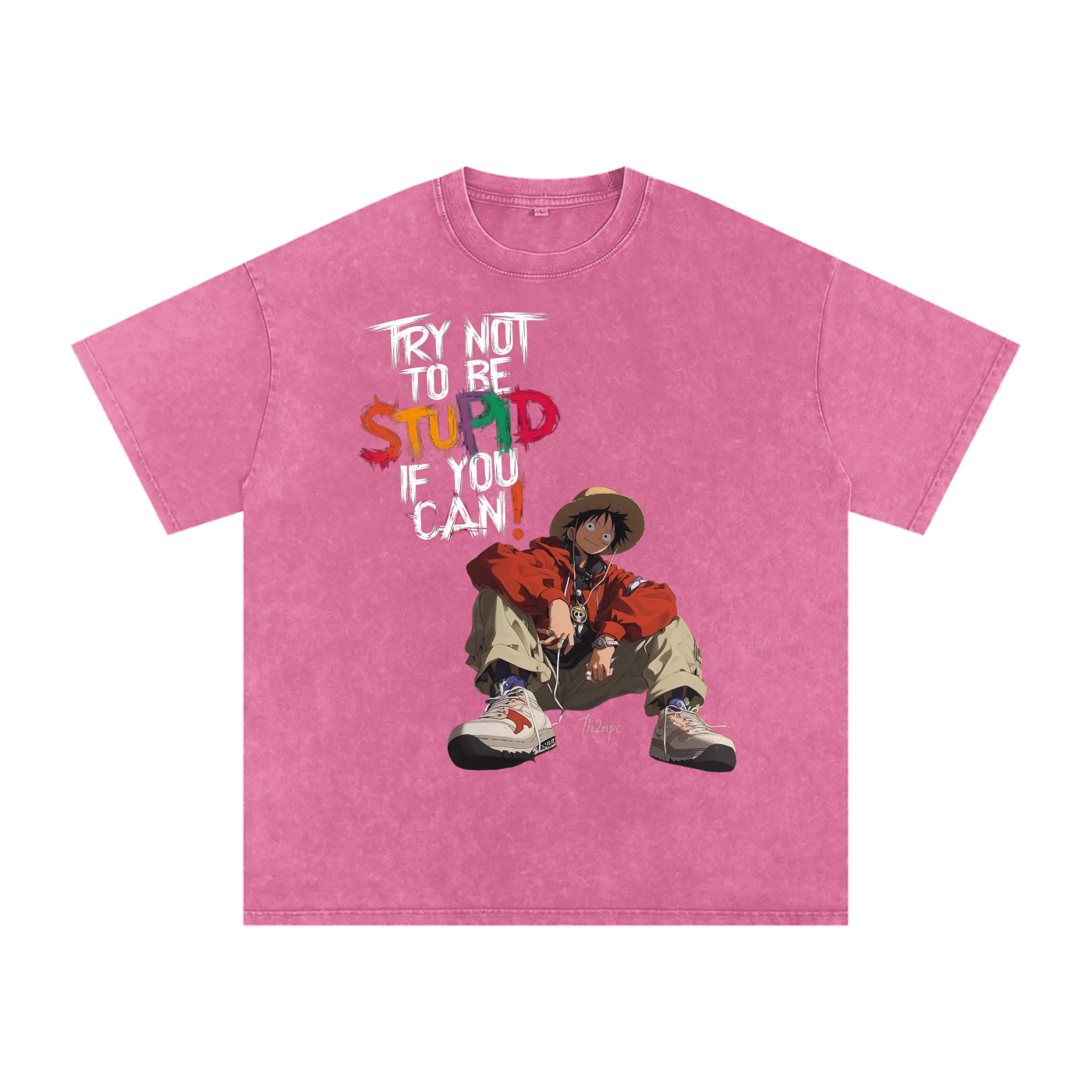 Snow Washed Oversized Cotton T-Shirt