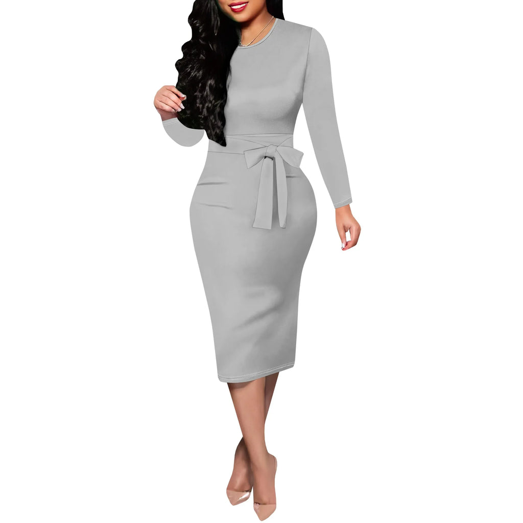 Women's Formal Church Dresses Elegant Midi Dress Office Pencil Dress for Work Funeral Cocktail Dresses