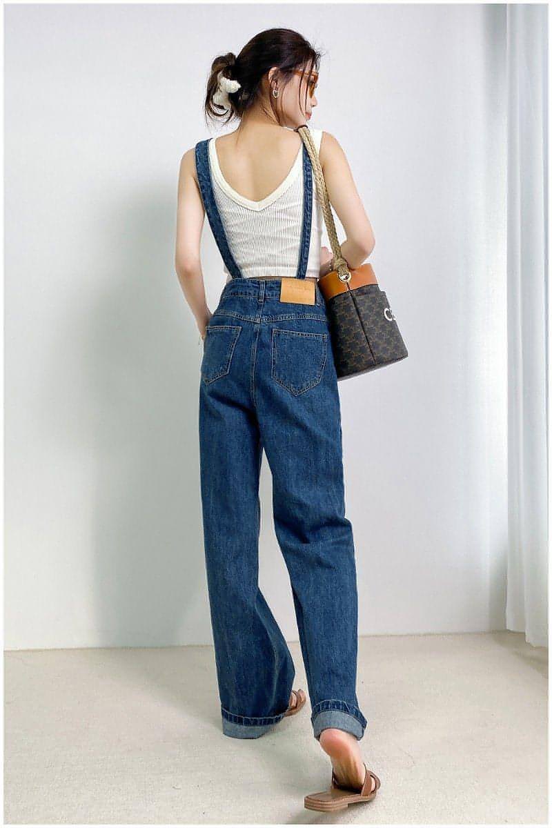 DenimCharm™ – Utility Strap Suspender Jeans