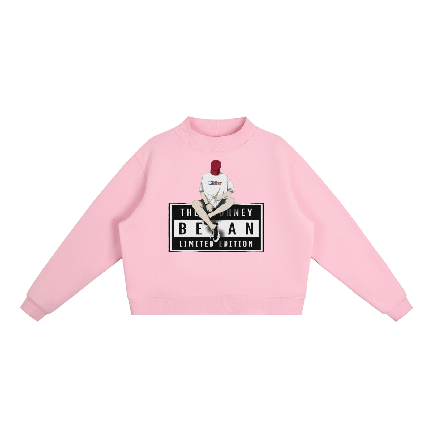 Essential Fleece Mock-Neck Crew Sweatshirt