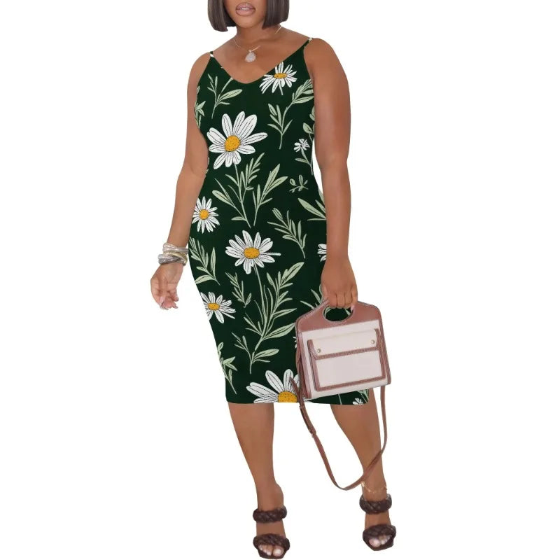 Vestido corto de verano para mujer, talla grande, sin mangas, estilo playero, holgado, informal 