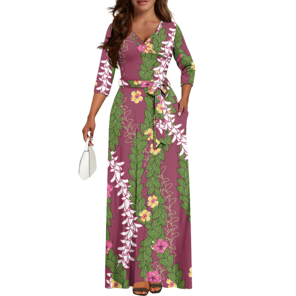 Hawaii Festival Celebration Puakenikeni Lei Dress 2025 | Premium Custom POD Service | Resort Bestseller Island Style